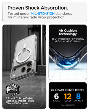 Spigen iPhone 18 Pro Ultra Hybrid Optik S (Mag Fit) - Clear Silver - image 10