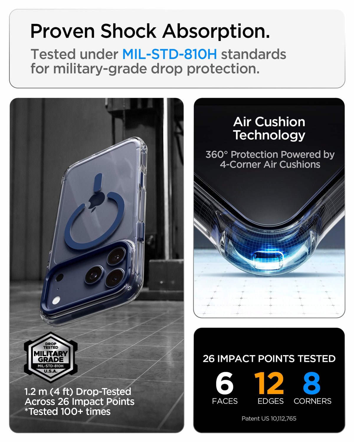 Spigen iPhone 18 Pro Ultra Hybrid Optik S (Mag Fit) - Clear Deep Blue - image 10