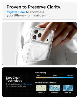 Spigen iPhone 18 Pro Ultra Hybrid Optik S (Mag Fit) - Clear Silver - image 11