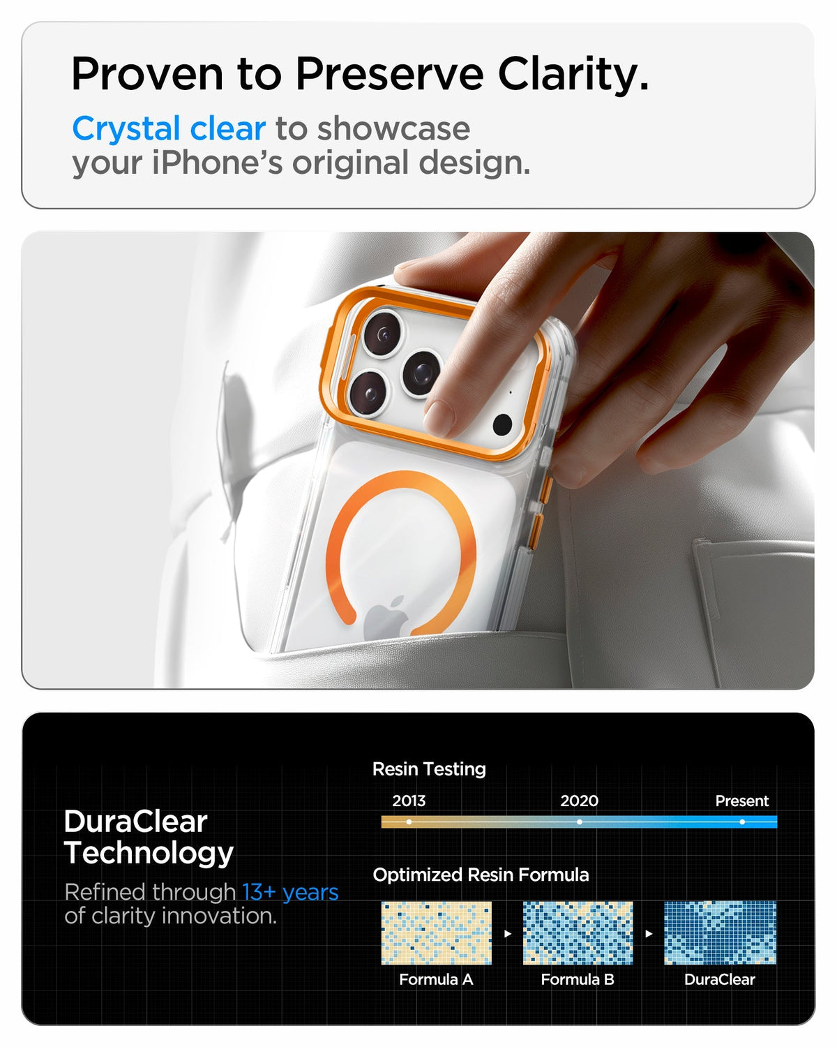 Spigen iPhone 18 Pro Ultra Hybrid Optik S (Mag Fit) - Clear Orange - image 11