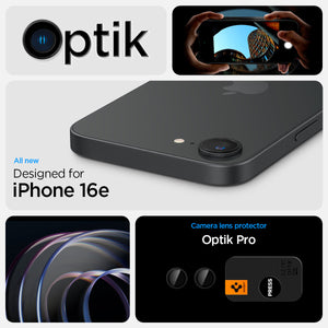 Spigen iPhone 17e / iPhone 16e Lens Protector Optik Pro EZ Fit (2 Pack) view 7