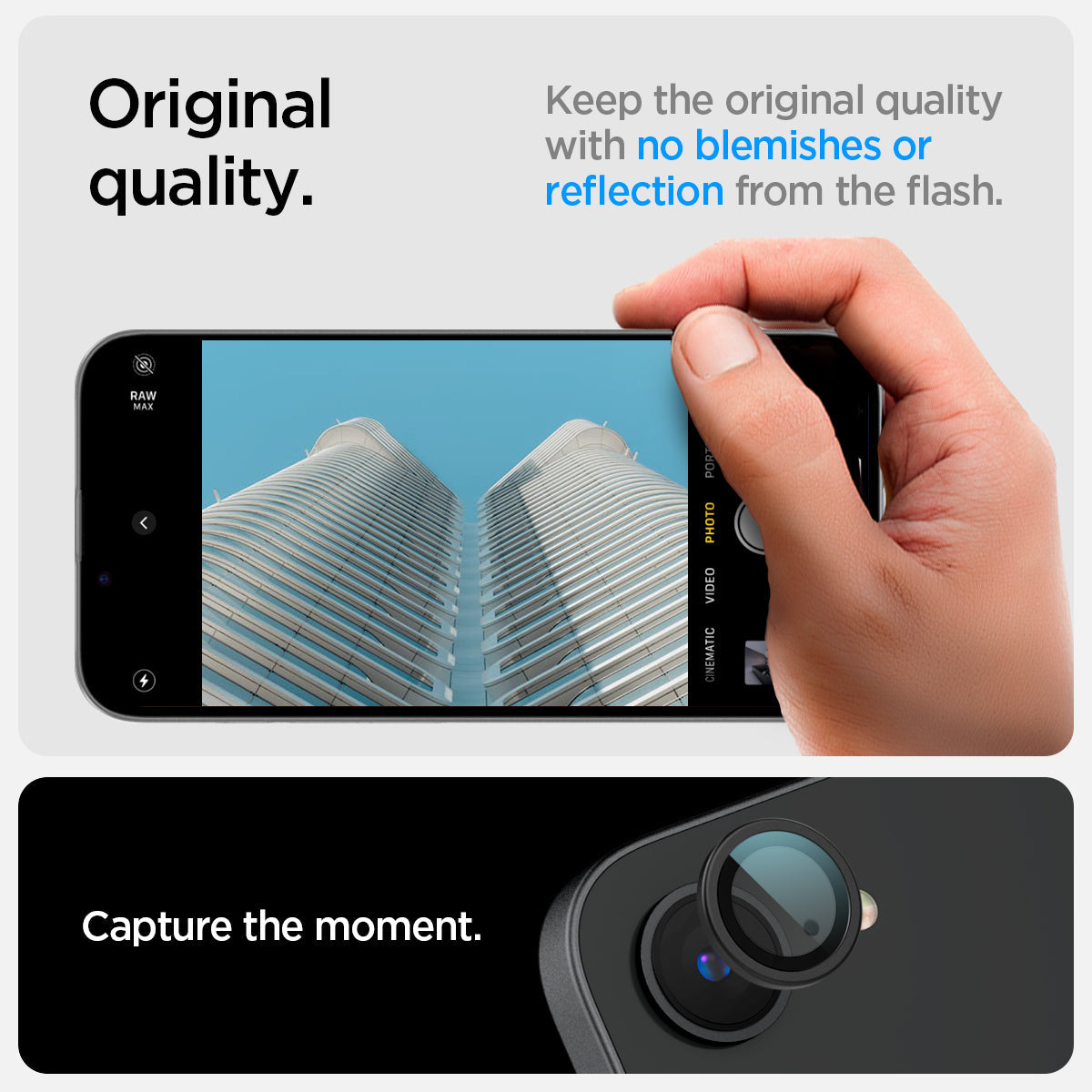 Spigen iPhone 17e / iPhone 16e Lens Protector Optik Pro EZ Fit (2 Pack) view 8