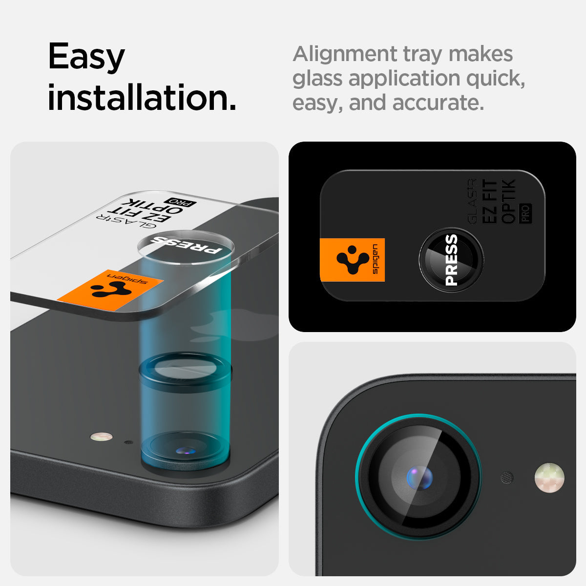 Spigen iPhone 17e / iPhone 16e Lens Protector Optik Pro EZ Fit (2 Pack) view 9