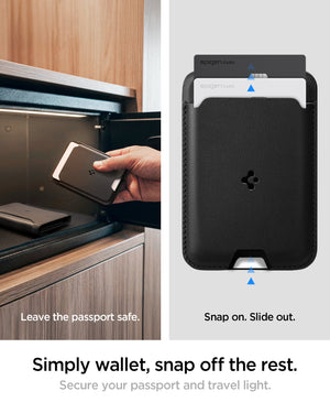 Spigen Universal Passport Holder with Magnetic Wallet Organizer RFID Blocking Travel Organizer Set view 15