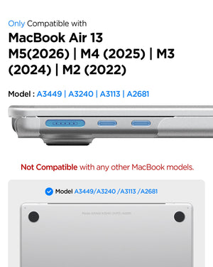 Spigen MacBook Air 13-inch M5/M4/M3/M2 Case - Airskin - Frost Clear - ACS11530 11