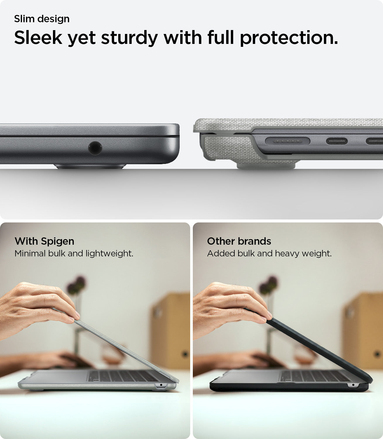 Spigen MacBook Air 15-inch M5/M4/M3/M2 Case - Urban Fit - Heather Gray - ACS10975 12