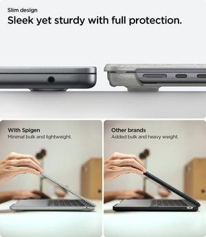 Spigen MacBook Air 15-inch M5/M4/M3/M2 Case - Urban Fit - Heather Gray - ACS10975 12