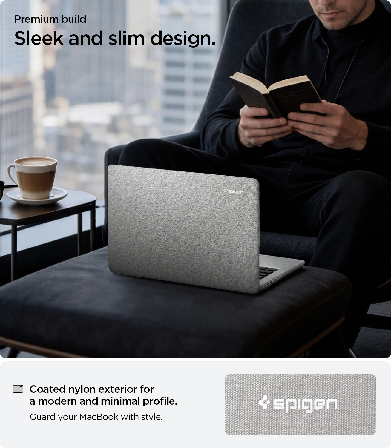 Spigen MacBook Pro 16-inch M5/M4/M3/M2/M1 Case - Urban Fit - Heather Gray - ACS10977 10