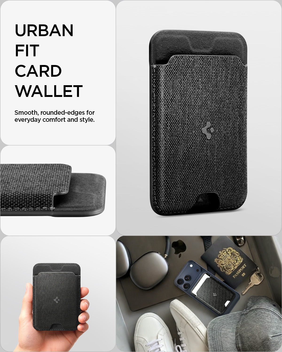 Spigen Urban Fit MagFit 5-Card Wallet - fabric design