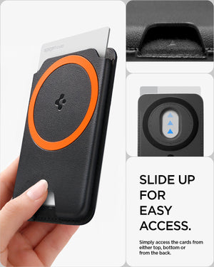 Spigen Valentinus MagFit+ wallet lower opening for sliding cards upward