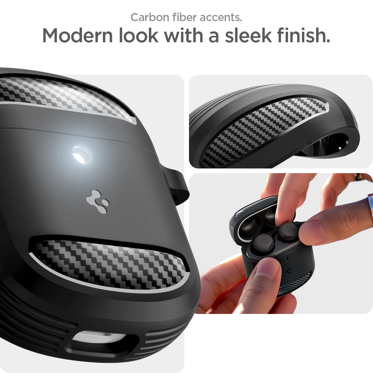 Spigen Google Pixel Buds Pro 2 Case - Rugged Armor - Matte Black - image 12