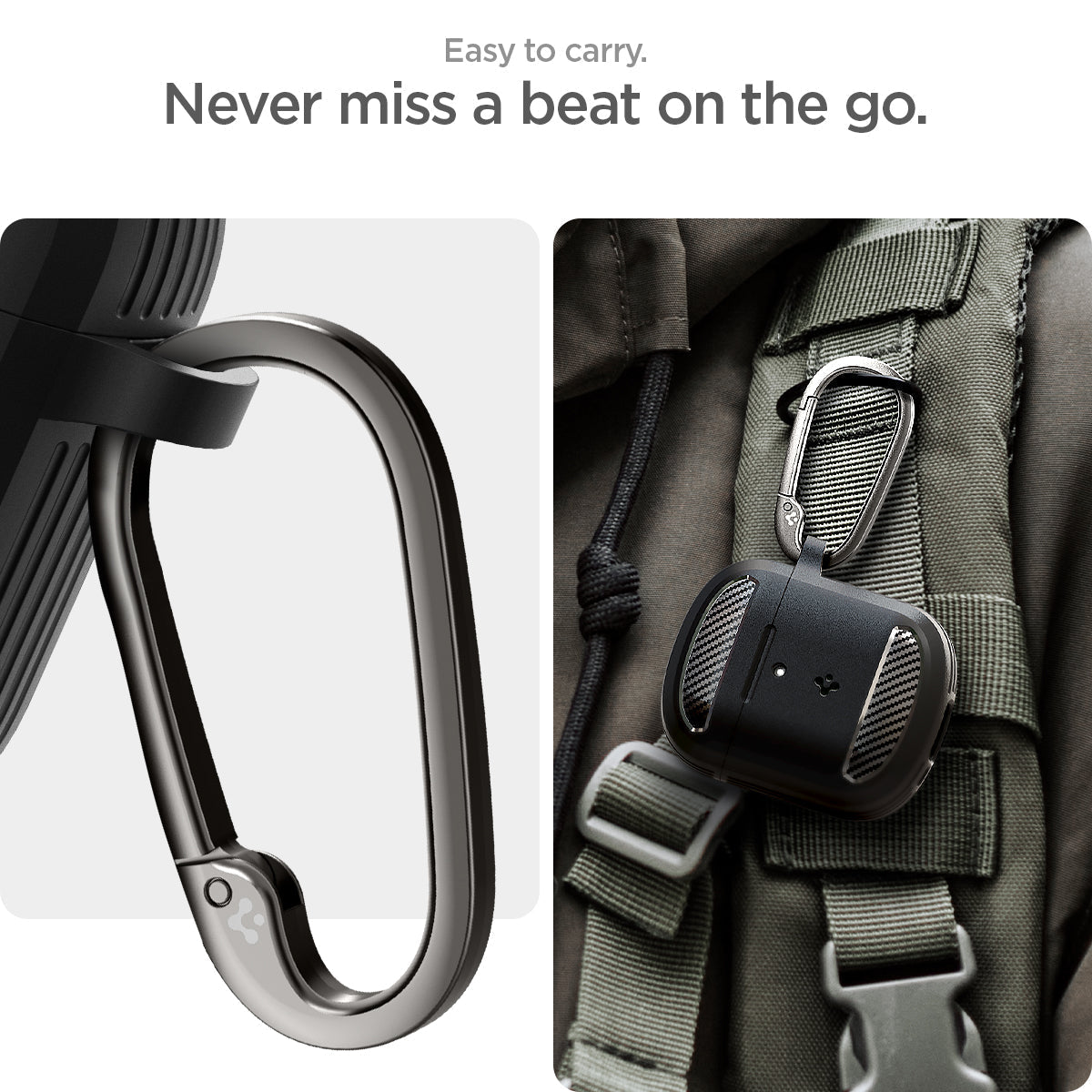 Spigen Google Pixel Buds Pro Case - Rugged Armor - Matte Black - image 13
