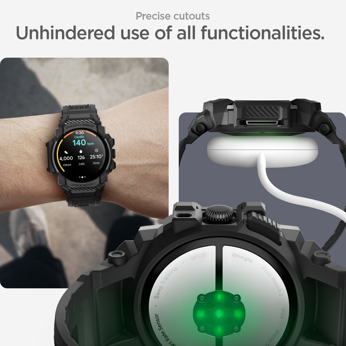 Spigen Pixel Watch 3 (45mm) Case + Case Rugged Armor Pro view 16