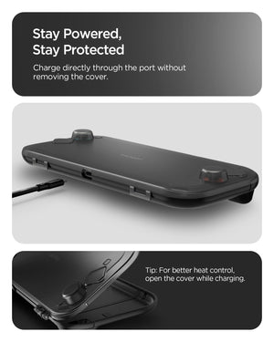 Charging Nintendo Switch 2 through Thin Fit 360 case opening