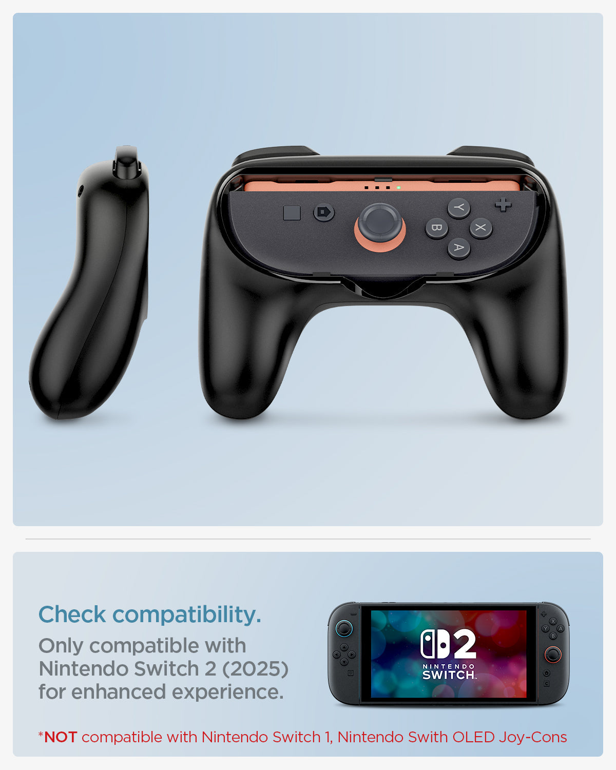 Nintendo Switch 2 compatibility guide for Spigen NS100 Joy-Con Grip