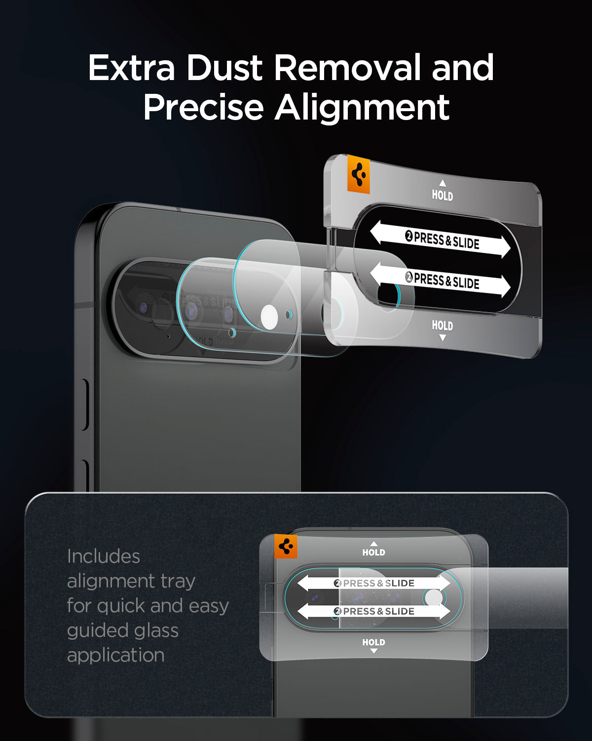 Spigen Optik EZ Fit Pro Camera Lens Protector for Pixel 11 (2 Pack) - Crystal Clear - image 7