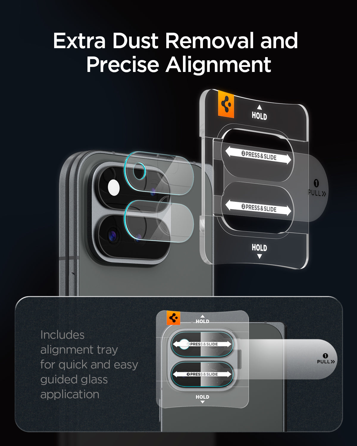 Spigen Optik EZ Fit Pro Camera Lens Protector for Pixel 11 Pro Fold (2 Pack) - Crystal Clear - image 7