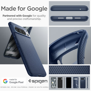 ACS06312 - Pixel 8 Pro Case Liquid Air in navy blue made for google partnered with google for quality and precise craftsmanship.

