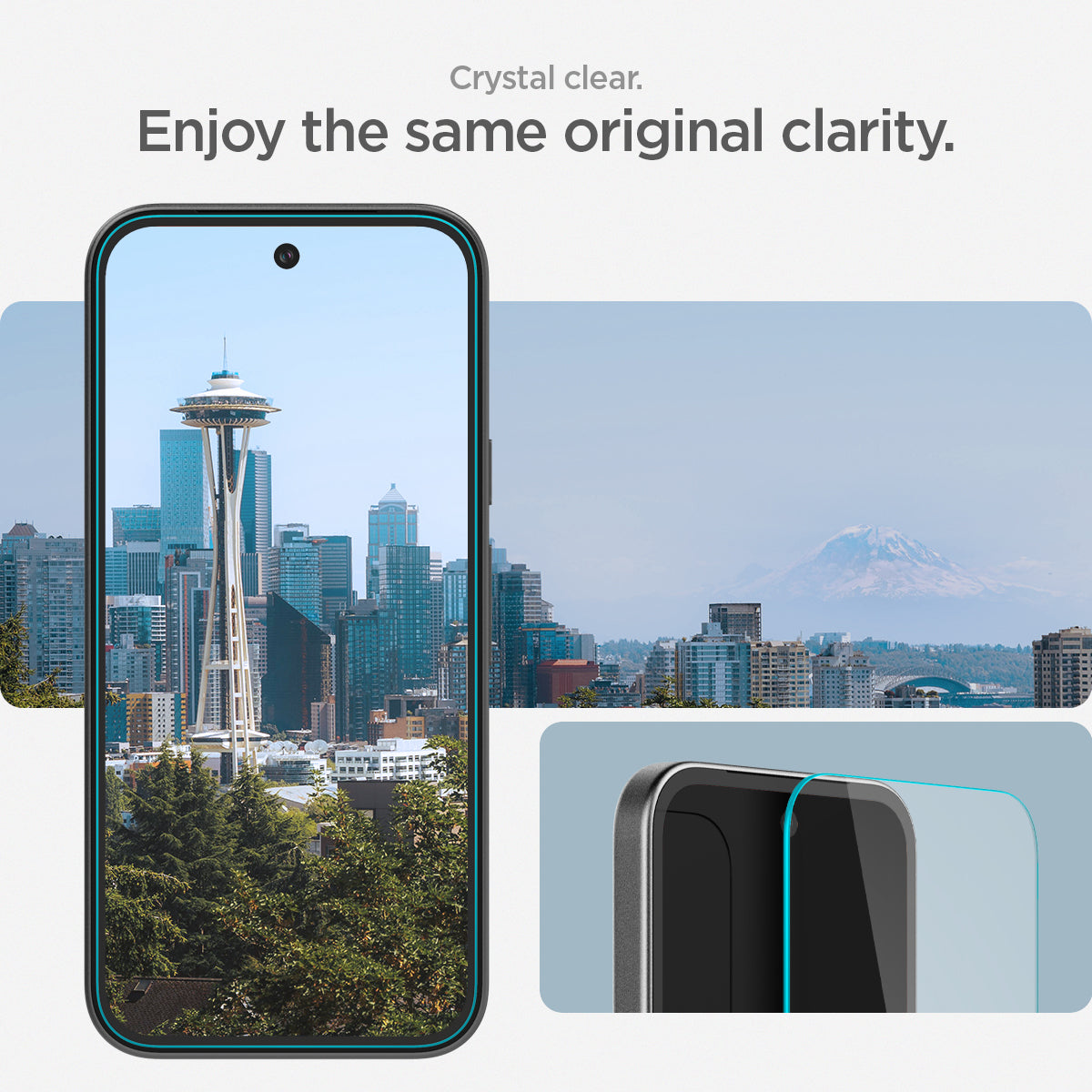 Spigen Pixel 9a Screen Protector GLAS.tR EZ Fit (2 Pack) view 9
