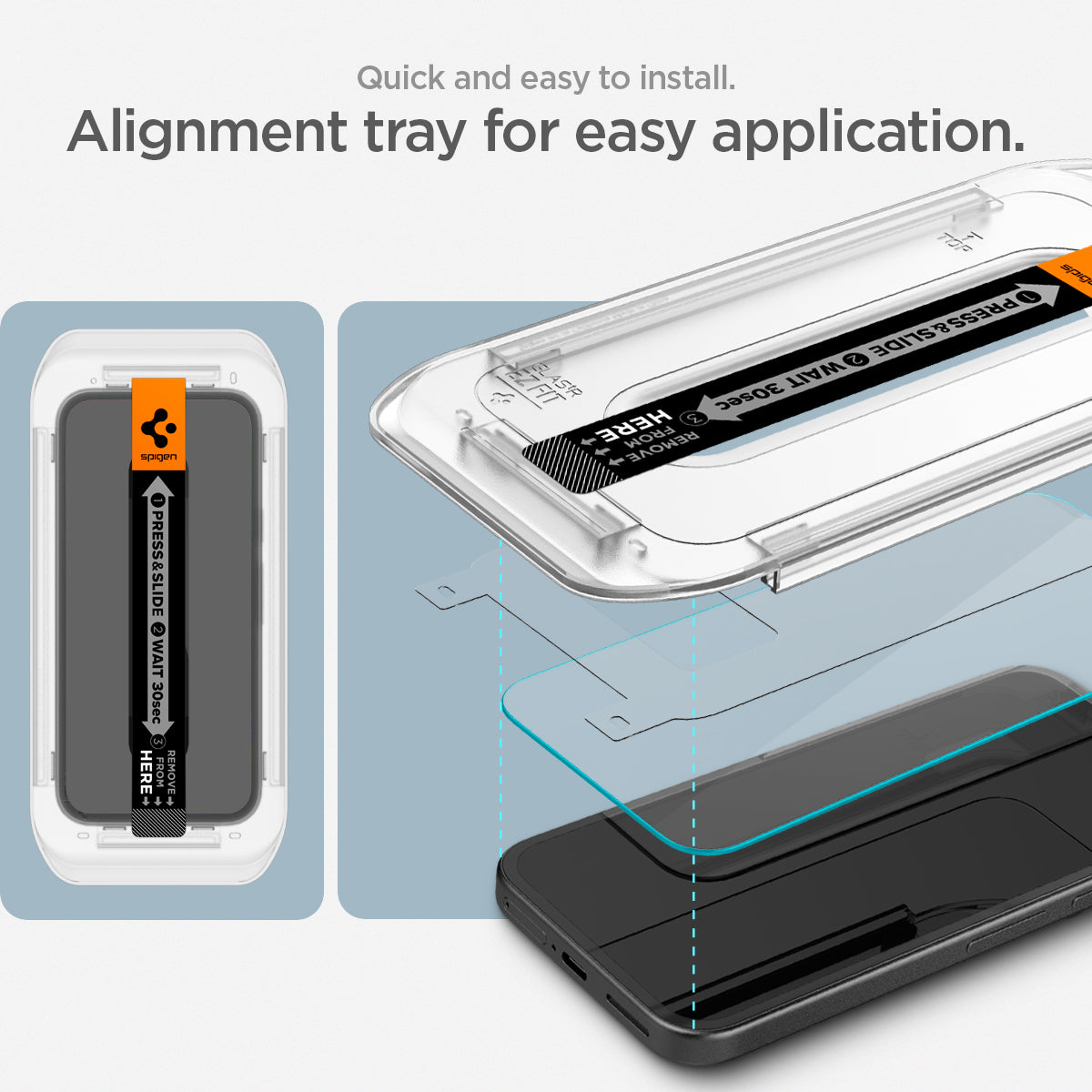 Spigen Pixel 9a Screen Protector GLAS.tR EZ Fit (2 Pack) view 11