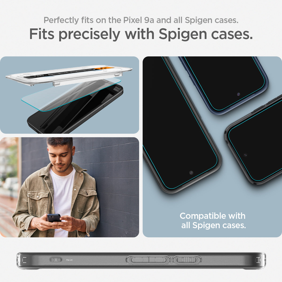 Spigen Pixel 9a Screen Protector GLAS.tR EZ Fit (2 Pack) view 12