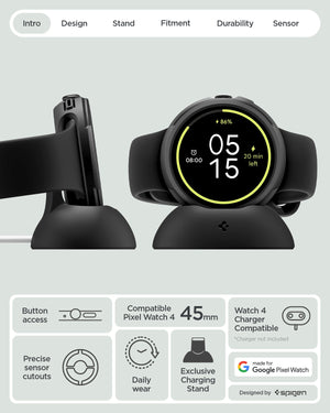 Spigen Google Pixel Watch 4 (45mm) Case + Stand Case Liquid Air (V2) view 5