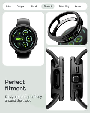 Spigen Google Pixel Watch 5 / 4 (41mm) Case + Stand – Liquid Air - Matte Black - official image 7