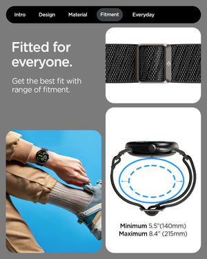 Spigen Google Pixel Watch 5 (45mm) Band – Lite Fit X - Black - official image 8