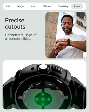 Spigen Google Pixel Watch 5 (45mm) Case + Band + Stand – Rugged Armor Pro - Black - official image 9