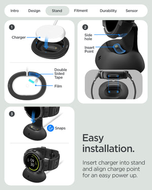 Spigen Google Pixel Watch 5 / 4 (45mm) Case + Band + Stand – Rugged Armor Pro - Black - official image 10