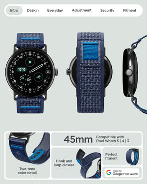 Spigen Google Pixel Watch 5 (45mm) Band – Athlex Air - Active Navy Blue - official image 11