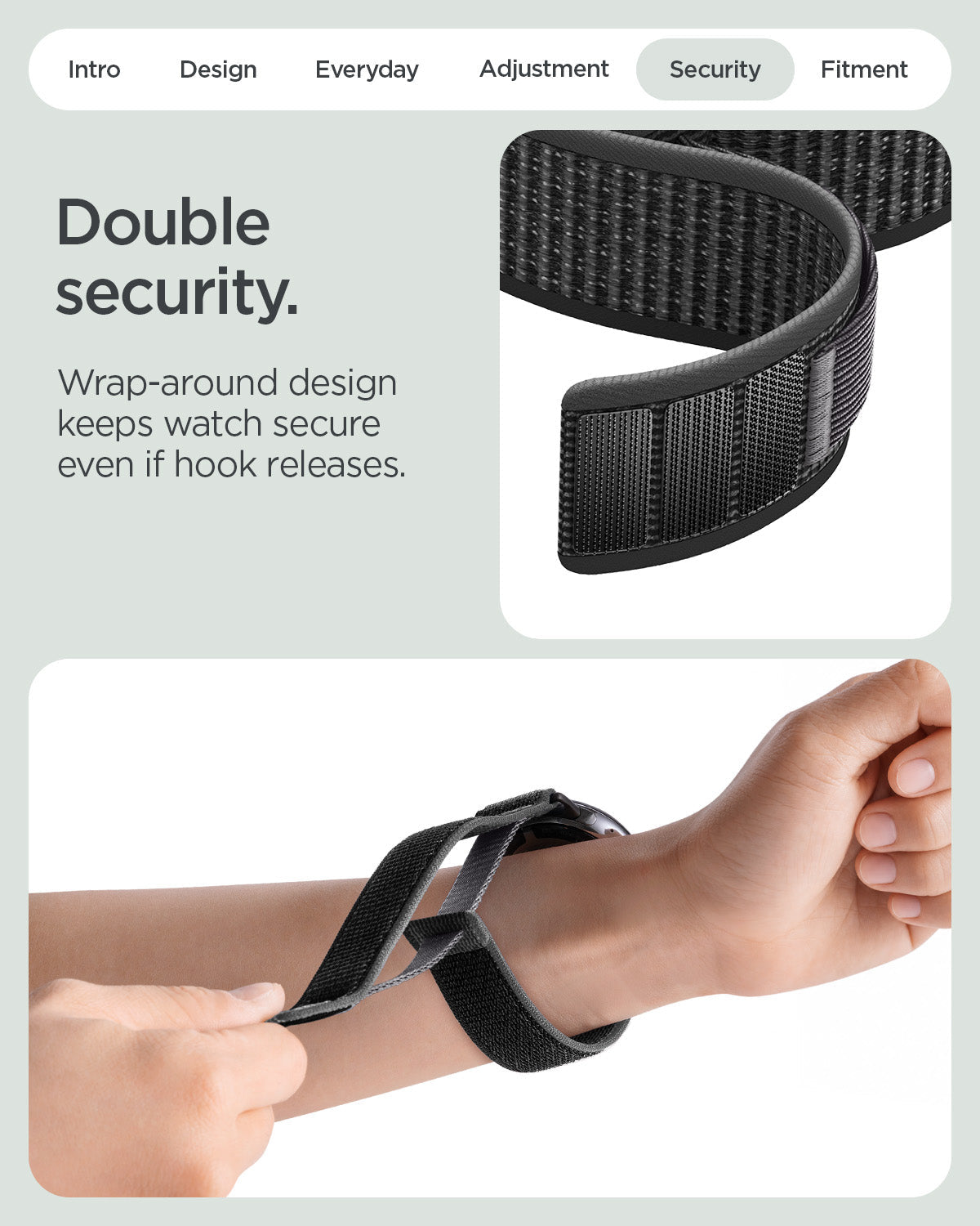 Spigen Google Pixel Watch 5 (41mm) Band – Athlex Air - Active Black Gray - official image 9