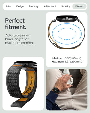 Spigen Google Pixel Watch 5 (41mm) Band – Athlex Air - Active Black Orange - official image 10
