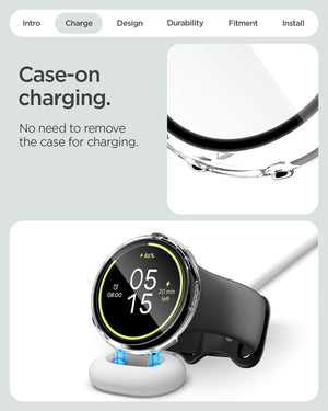 Spigen Google Pixel Watch 5 (41mm) Case + Screen Protector – Thin Fit 360 - Black - official image 13