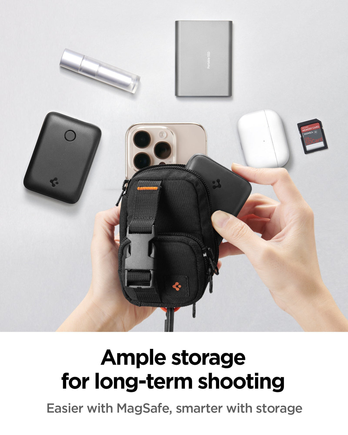 Spigen Snap Zip Magnetic Pouch Organizer MagSafe & Pixelsnap Compatible view 11