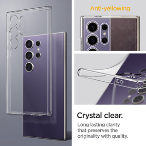 Galaxy S24 Ultra Case Liquid Crystal in Crystal Clear anti yellowing. Crystal clear long lasting clarity that preserves the originality with quality.