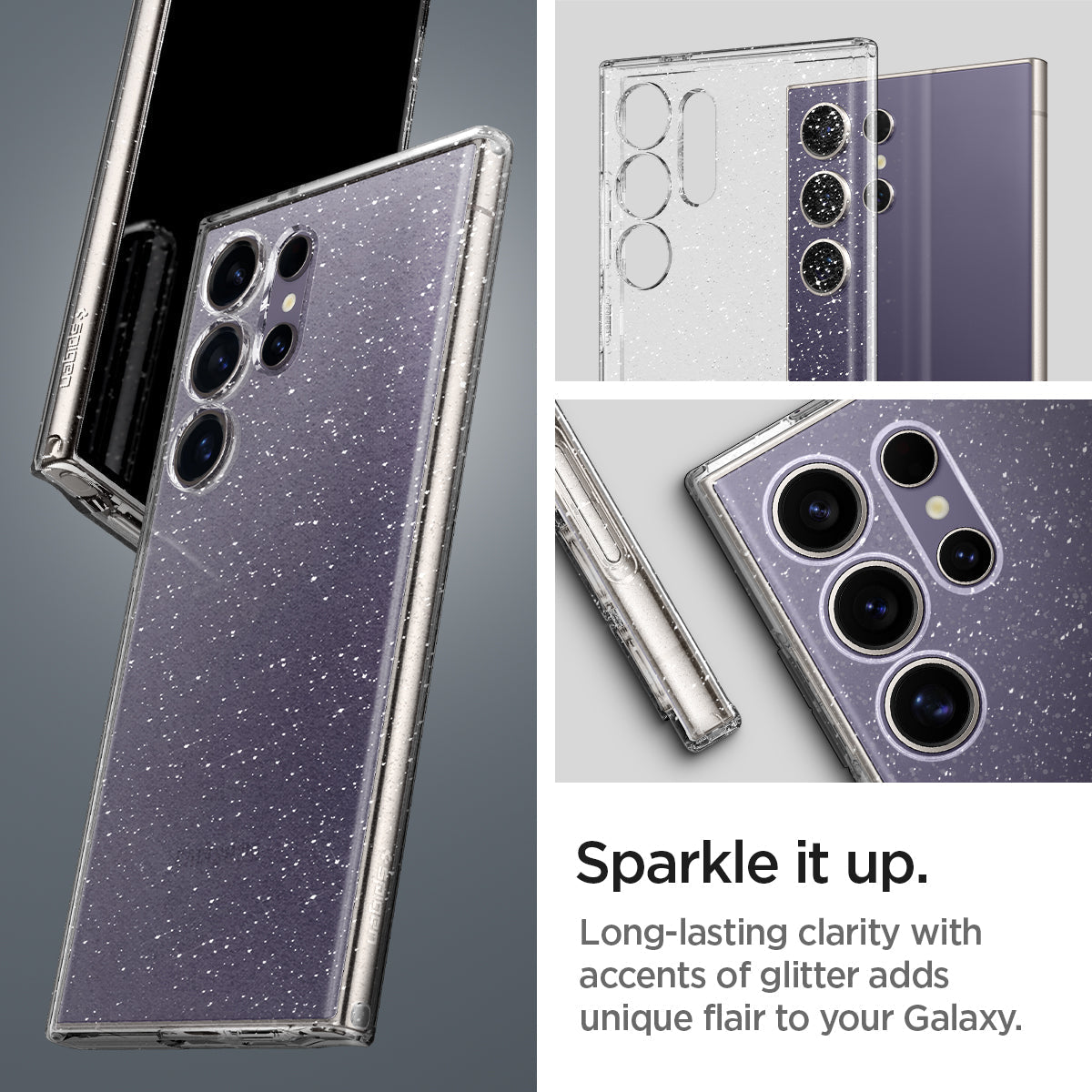 Spigen Galaxy S24 Ultra Glitter Case – Liquid Crystal – Crystal Quartz – detail image 12