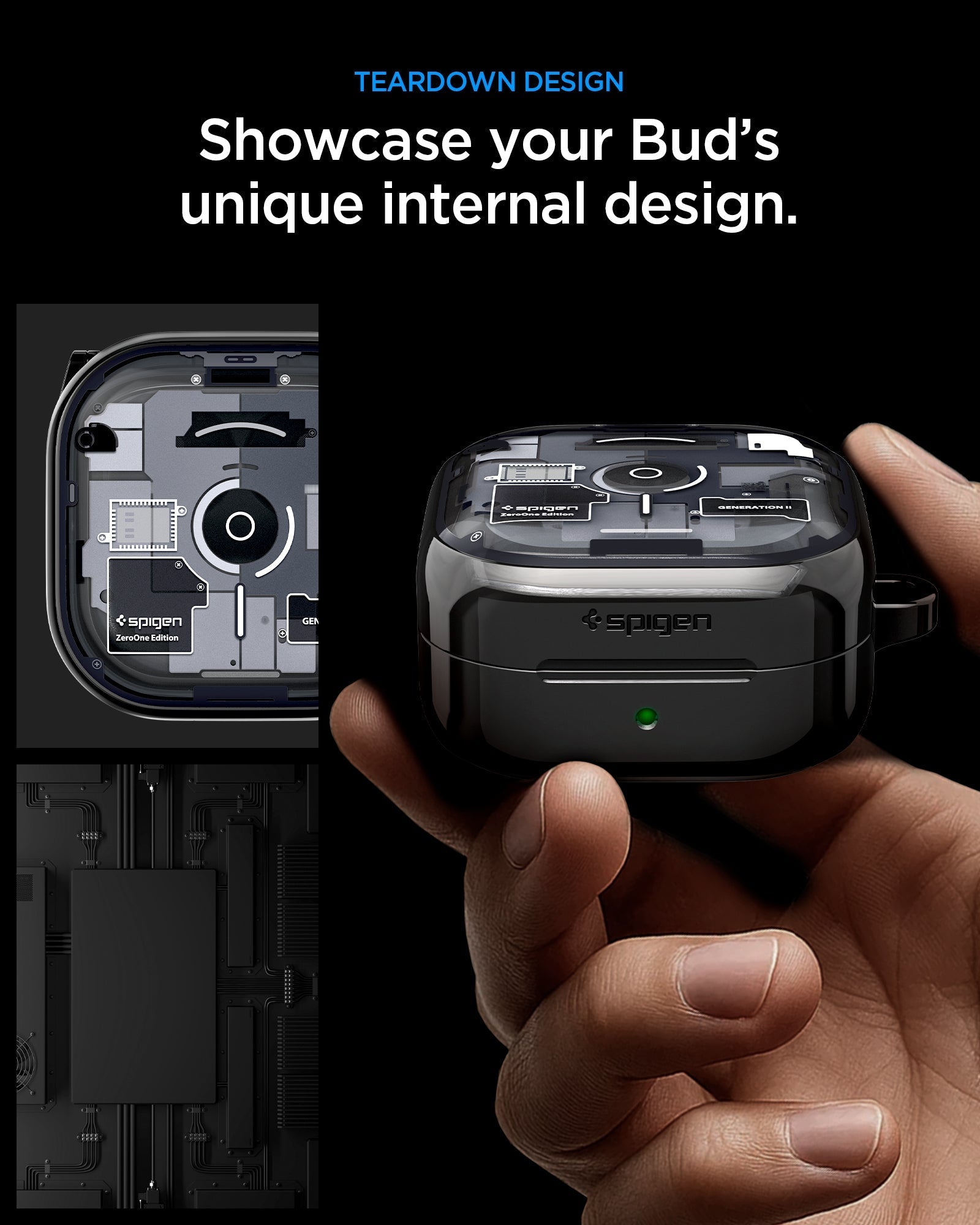 Spigen Galaxy Buds 4 Case - Ultra Hybrid Zero One - Zero One Black - image 10