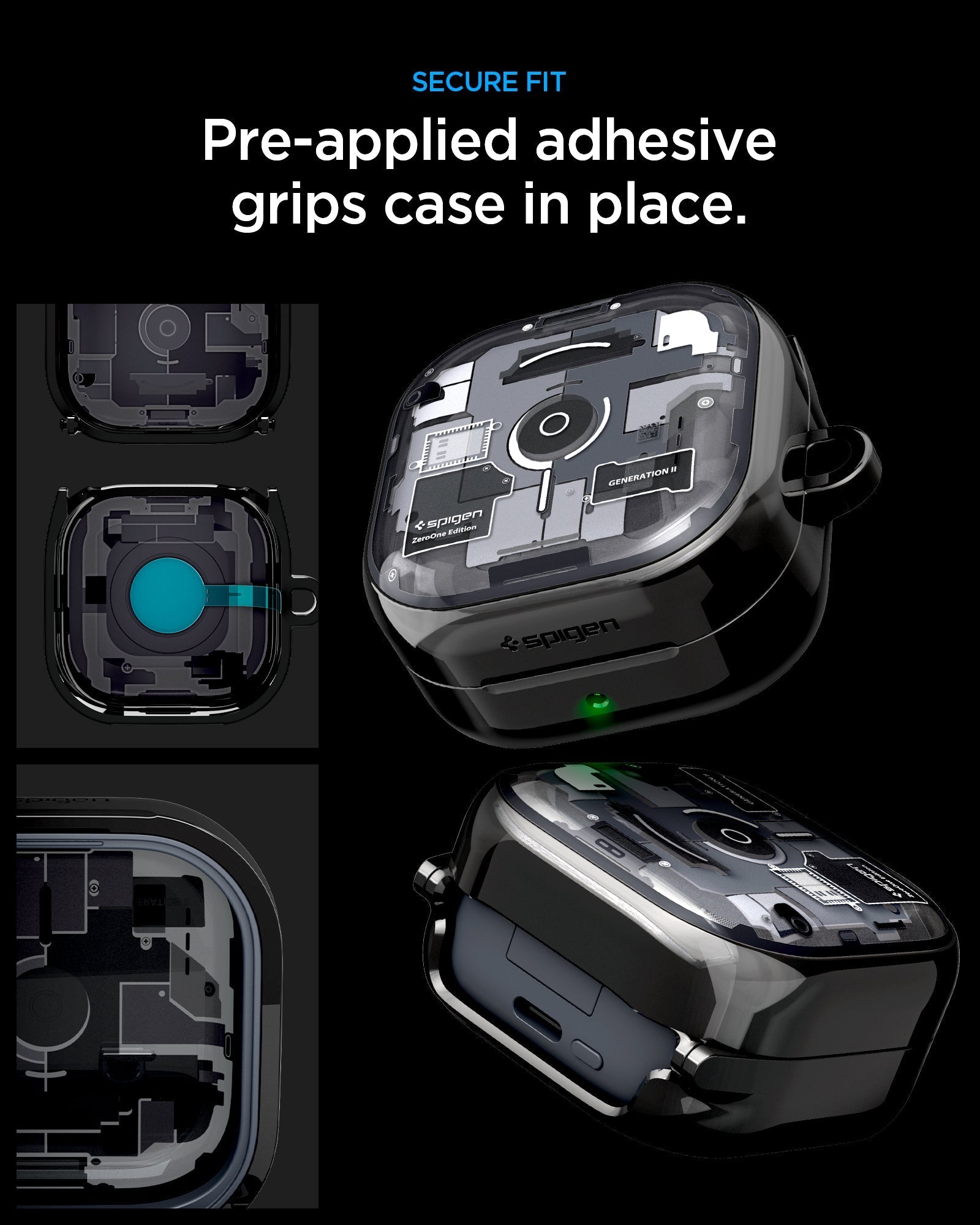 Spigen Galaxy Buds 4 Pro Case - Ultra Hybrid Zero One - Zero One Black - image 12