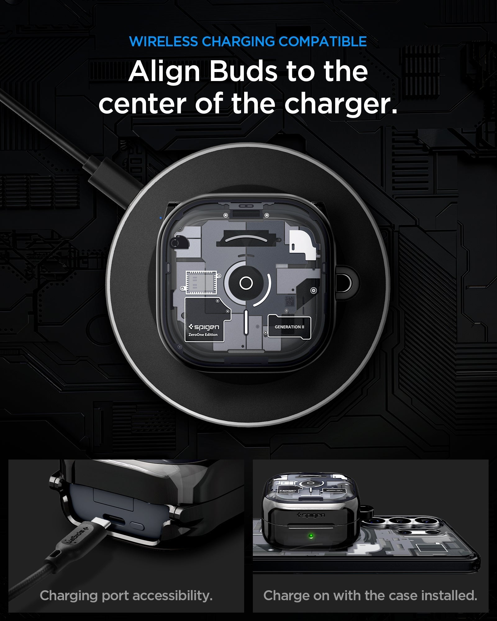 Spigen Galaxy Buds 4 Case - Ultra Hybrid Zero One - Zero One Black - image 13