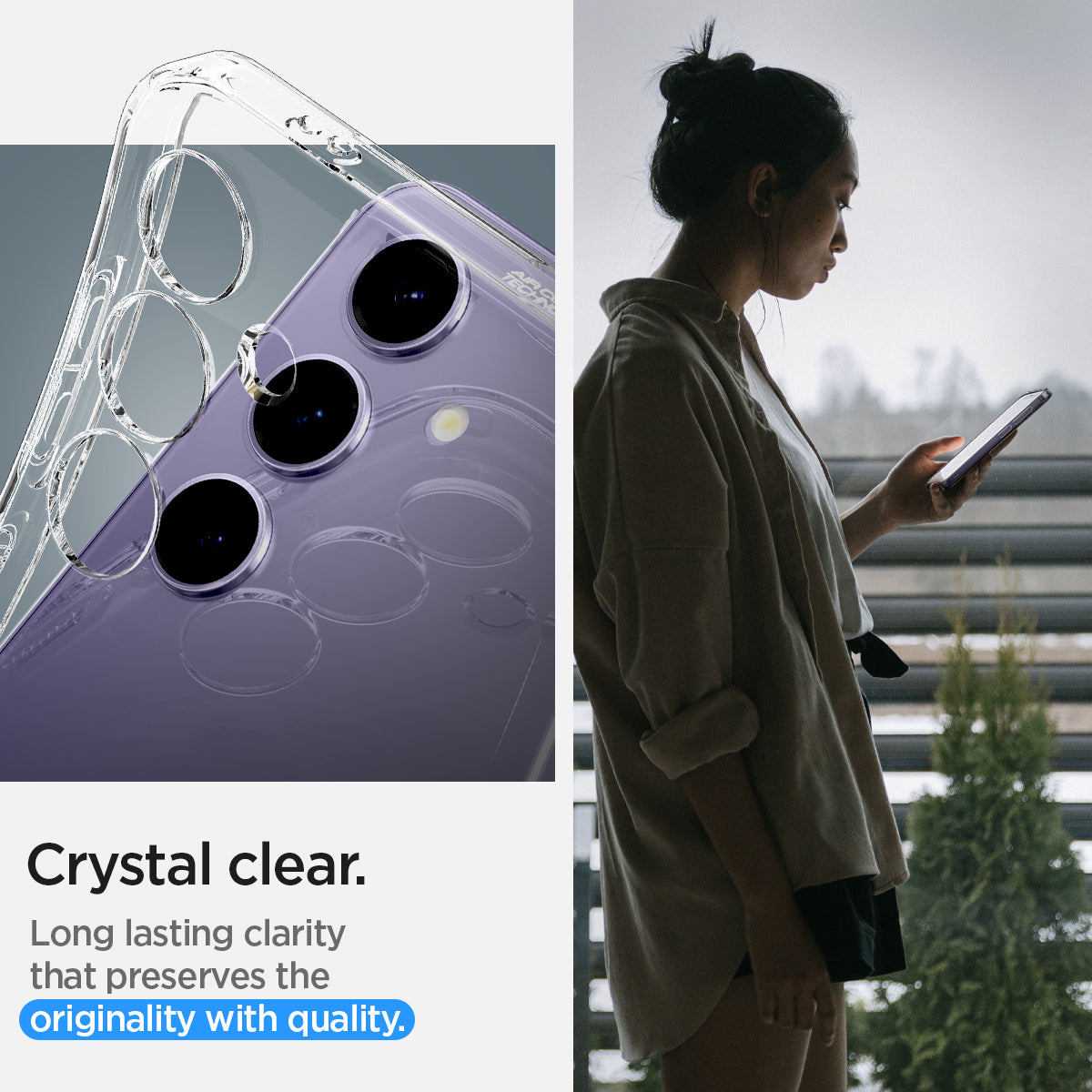 Spigen Liquid Crystal clear case for Galaxy S24 in Crystal Clear – detail image 11