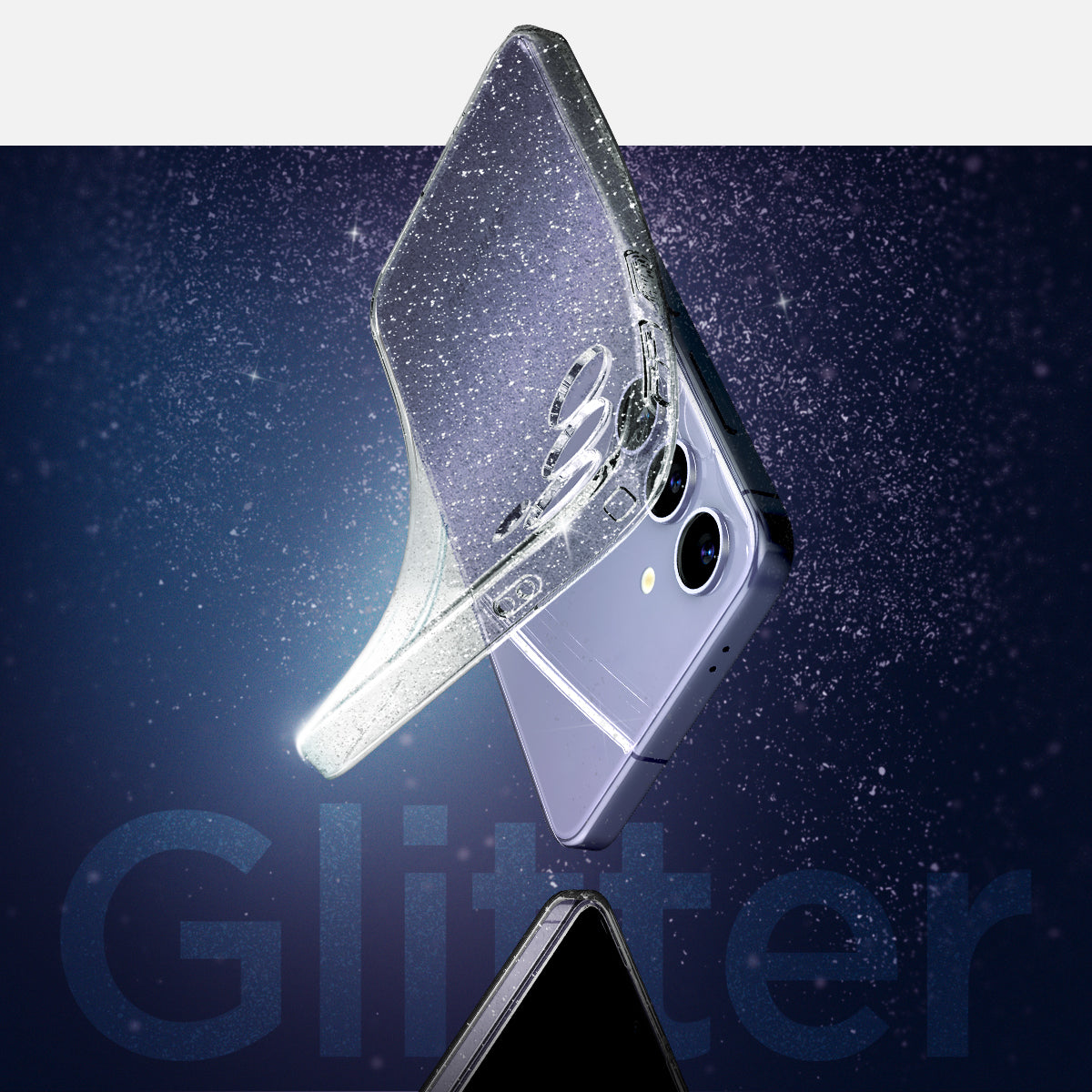 Spigen Liquid Crystal Glitter case for Galaxy S24 in Crystal Quartz – detail image 10