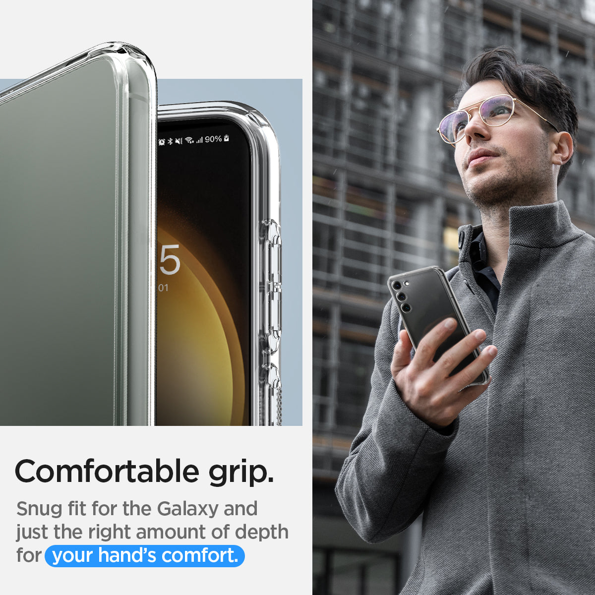 Spigen Galaxy S23 Case – Ultra Hybrid – Crystal Clear – detail image 12