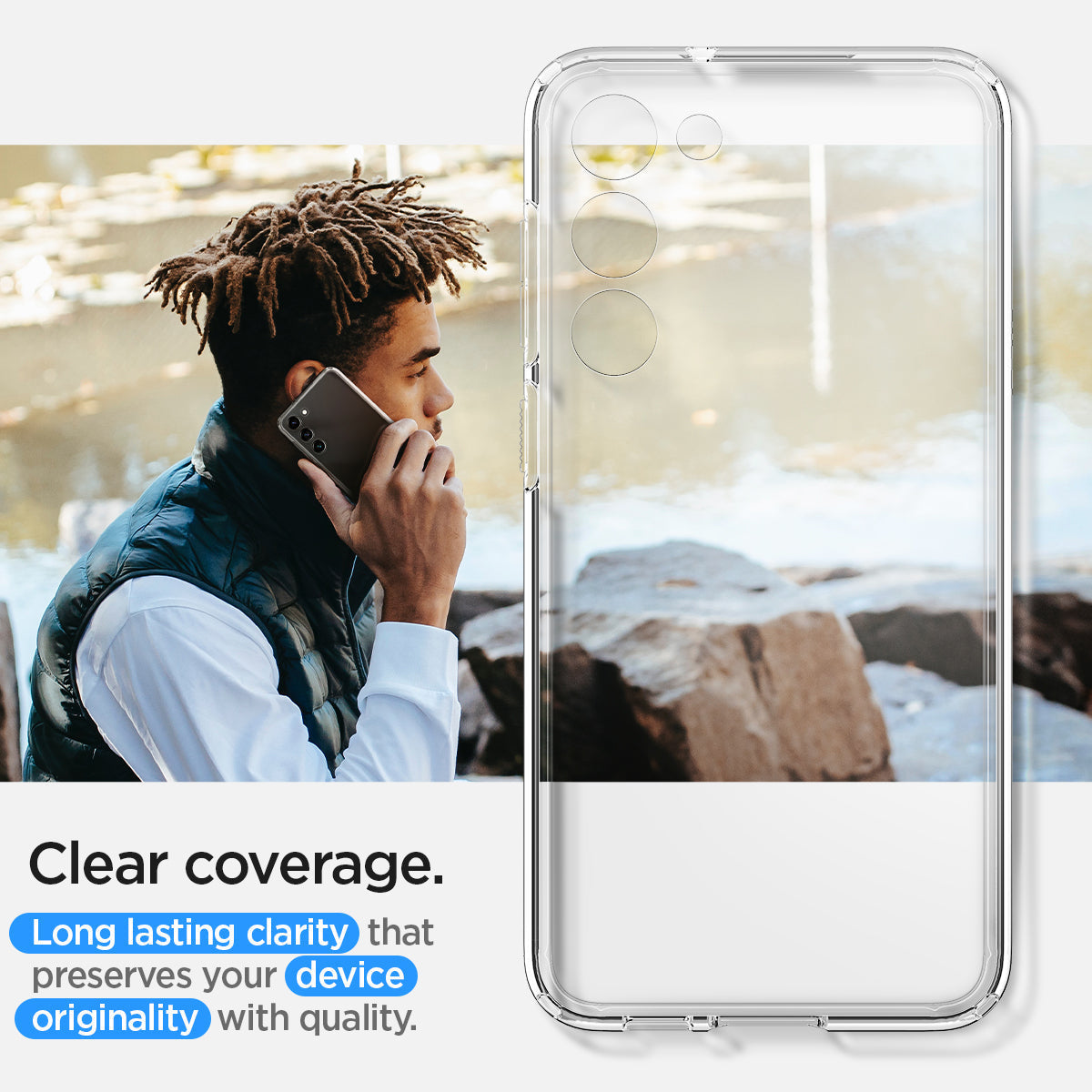Spigen Galaxy S23 Plus Case – Ultra Hybrid – Crystal Clear – detail image 11