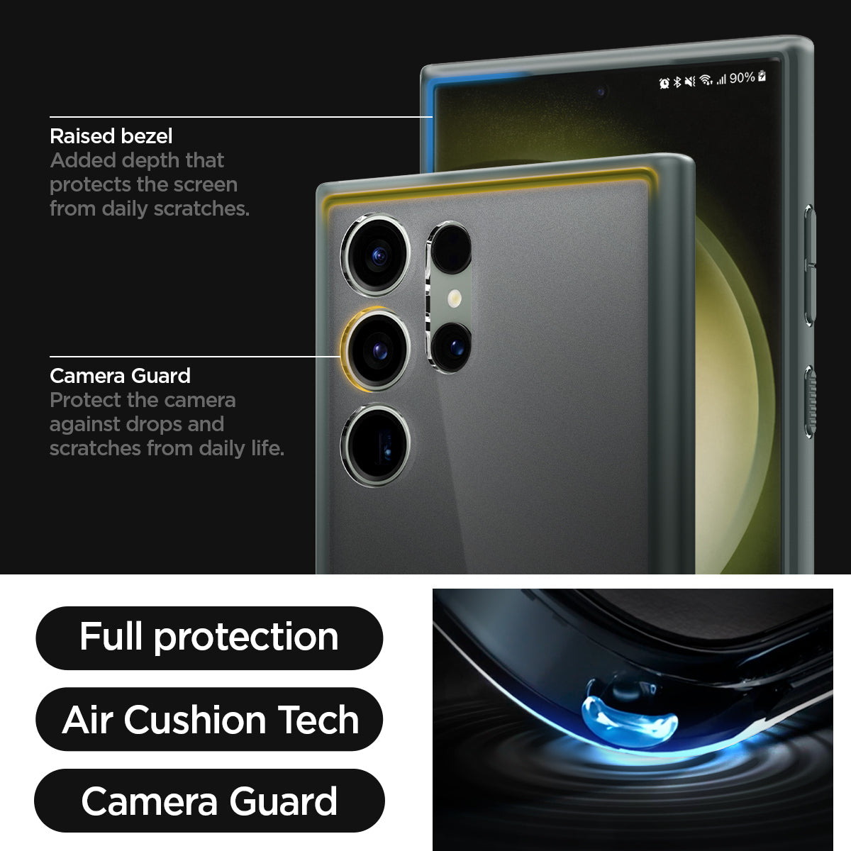 Spigen Ultra Hybrid case for Galaxy S23 Ultra in Frost Green – detail image 13