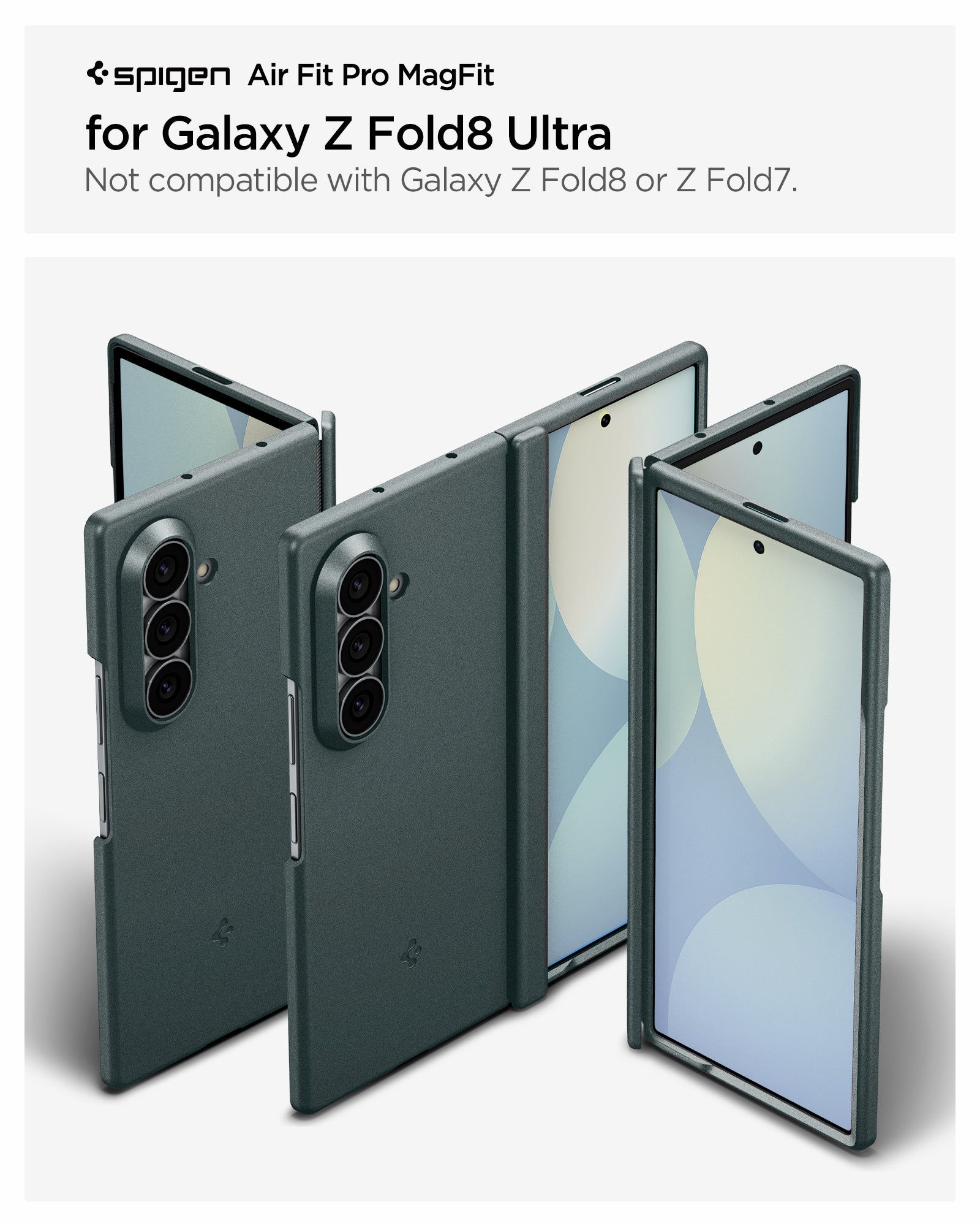 Spigen Galaxy Z Fold 8 Ultra Case Air Fit Pro MagFit - Abyss Green - image 10