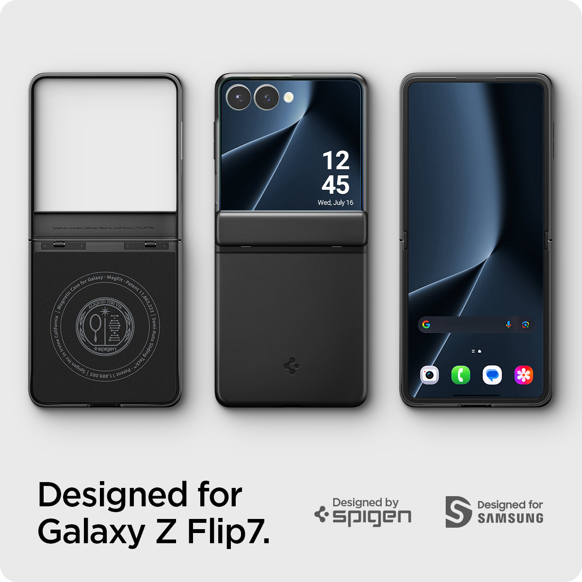 Spigen Galaxy Z Flip 7 Case – Air Fit Pro (MagFit) – Black – detail image 15