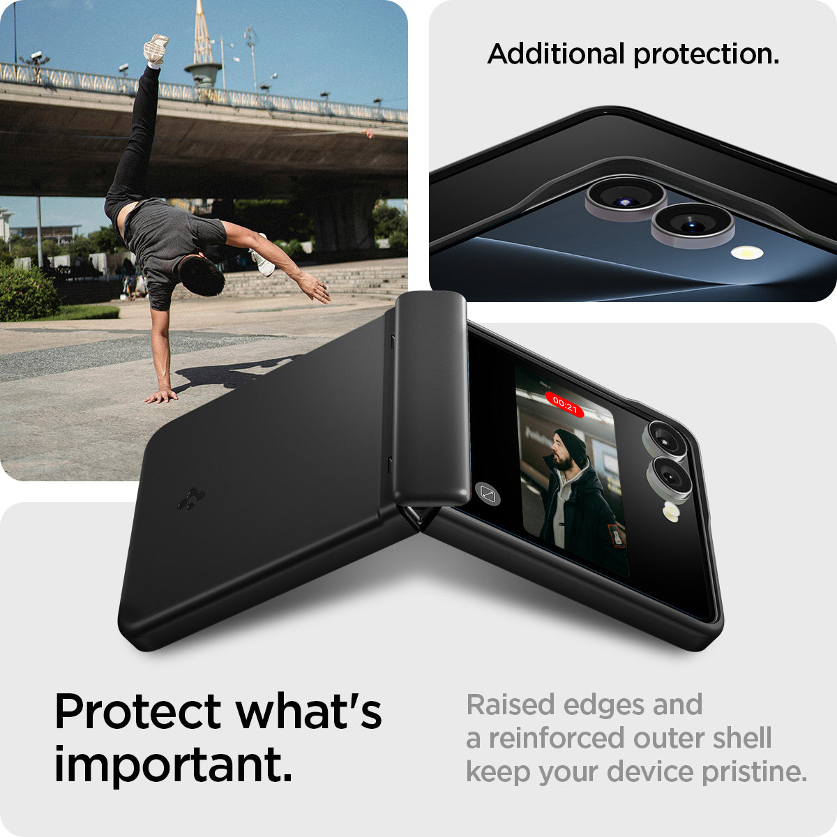 Spigen Galaxy Z Flip 7 Case – Air Fit Pro (MagFit) – Black – detail image 20