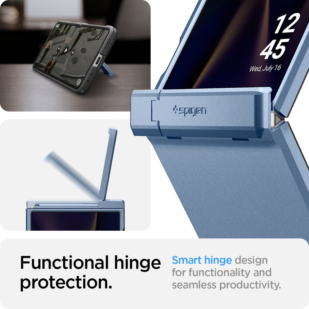 Spigen Galaxy Z Flip 7 Case – Tough Armor Pro (MagFit) – Sierra Blue – product image 23
