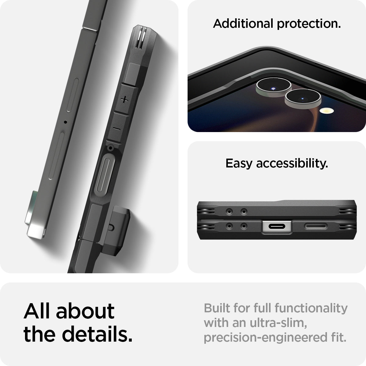 Spigen Galaxy Z Flip 7 Case – Tough Armor Pro (MagFit) – Black – product image 25